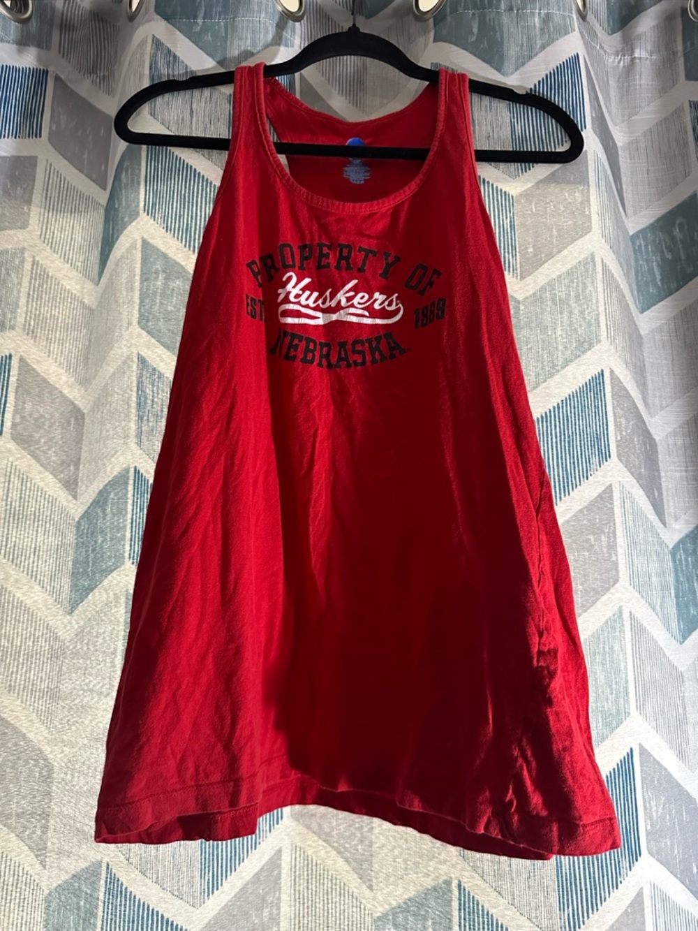 NCAA Red 'Property of Huskers Nebraska' Women's Tank Top